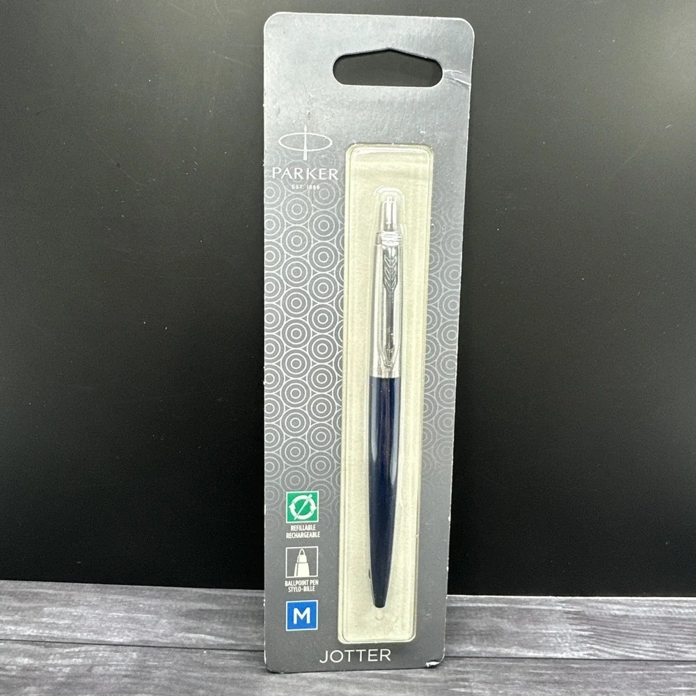 Parker‎ Jotter Medium Point Blue Ink Ballpoint Pen Blue/Silver